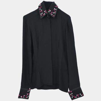 Pre Owned Chanel Blouse Black  Shirt 