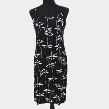 Pre Owned Chanel Sleeveless Black Dress Women Size 42
