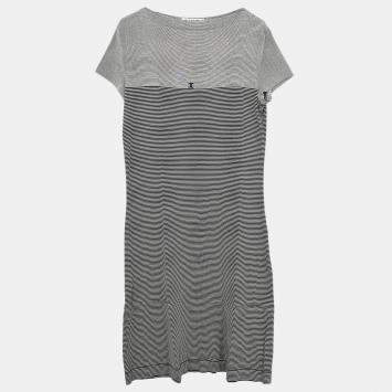 Pre Owned Chanel Dress Black White 97C FR 42