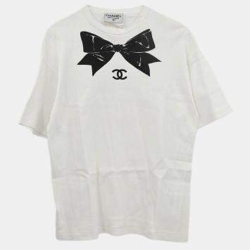 Pre Owned Chanel T-shirt White 16 #M