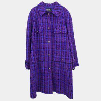 Pre Owned معطف شانيل جاكيت بنفسجي 95A #42