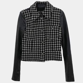 Pre Owned Chanel Single Breasted Jacket Black #36