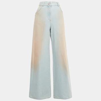 Pre Owned Chanel Blue Denim Flared Jeans M/Waist 26"