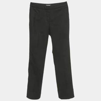 مملوكة مسبقًا Chanel Black Wool Formal Trousers S
