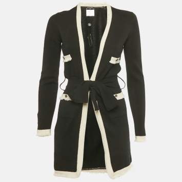 Pre Owned Chanel Black Cashmere Belted Cardigan S