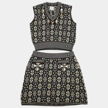 مملوكة مسبقًا Chanel Setup Suit Top Skirt Black #38
