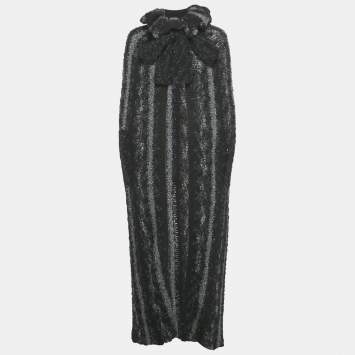 مملوكة مسبقًا كاب  شانيل x كارل لاغرفيلد صوف رمادي محكم صغير