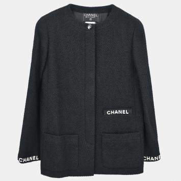 مملوكة مسبقًا Chanel Single Breasted Jacket Black 95A #38