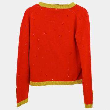 Chanel Monochrome Sailor Collar Ribbon-Tie Detail Knit Top M