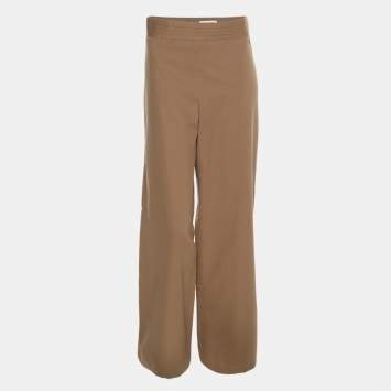مملوكة مسبقًا Chanel Beige Cotton Blend Trousers L
