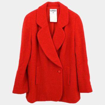 Pre Owned Chanel Double Breasted Jacket Red 94A #44