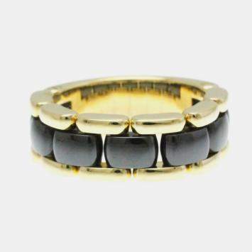 Chanel 18K Yellow Gold Ultra Collection Ceramic No Stone Ring