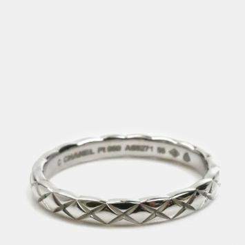  Chanel Platinum Coco Crush Ring EU 55