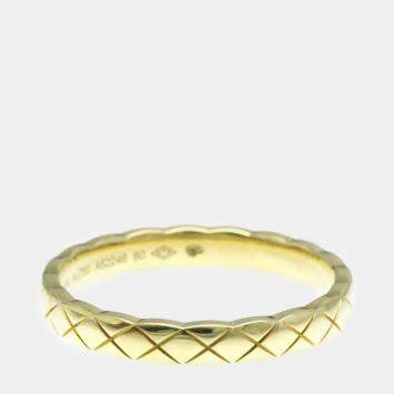 Chanel 18K Yellow Gold Coco Crush Band Ring EU 60
