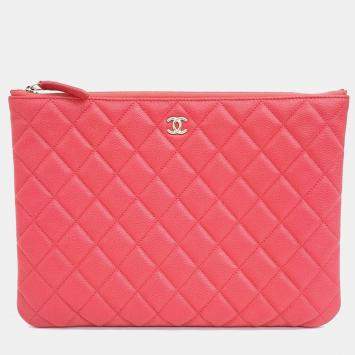 Pre Owned Chanel Caviar New Medium Clutch