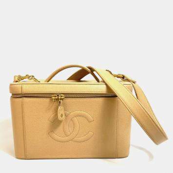 Pre Owned Chanel Beige CC Mark Shoulder Bag