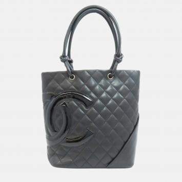 Pre Owned Chanel Calfskin Cambon Line Tote Bag