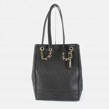 Pre Owned Chanel Black Leather Triple Coco Shoulder Bag