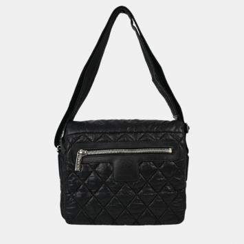 Pre Owned Chanel Black Nylon Coco Cocoon Shoulder Bag