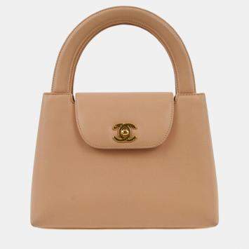 Chanel Beige Lambskin Handbag