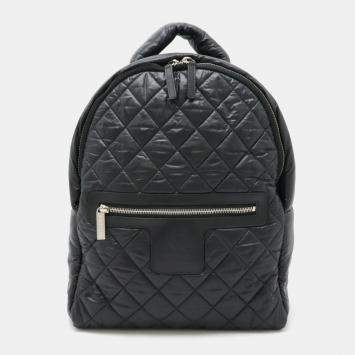 Pre Owned Chanel Black Nylon and Leather Cococoon Quilted Backpack