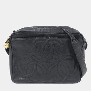 Pre Owned Chanel Black Leather Triple CC Shoulder Bag