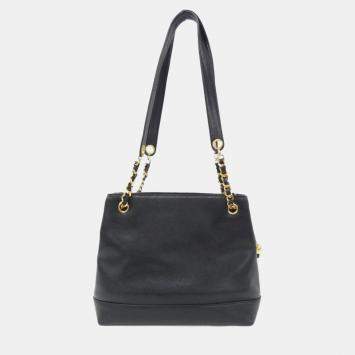 Pre Owned Chanel Black Caviar Leather Timeless Shoulder Bag