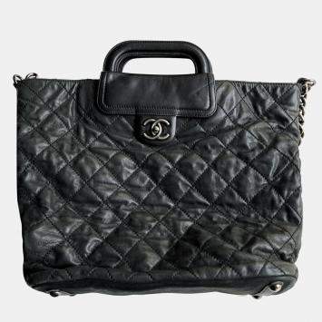 Chanel Black Shopping Tote Bag