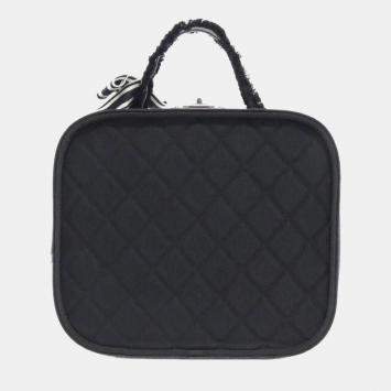 Pre Owned Chanel Black Canvas Vanity Handbag