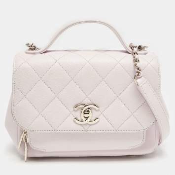 Chanel Pink Quilted Caviar Leather Small Business Affinity Bag