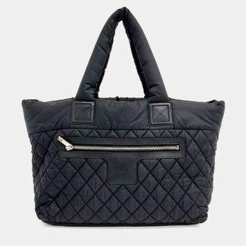 Pre Owned Chanel Black Fabric Cocoon Bag