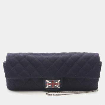 Chanel Navy Fabric Union Jack Shoulder Bag