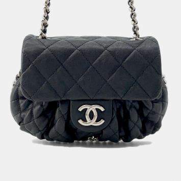 Chanel Black Lambskin Chain Around Shoulder Bag