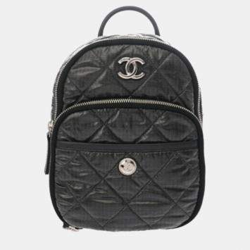 Chanel Coco Neige Collection Black Nylon Backpack 