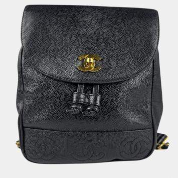Chanel PM Black Caviar Leather Backpack