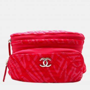 Chanel Pink Printed Nylon Coco Neige Convertible Backpack