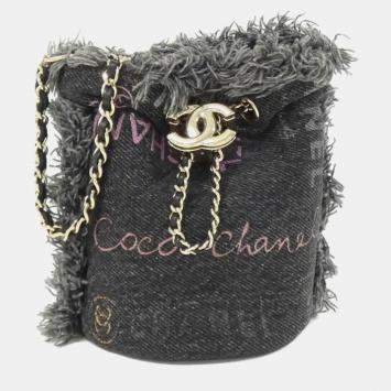 Pre Owned Chanel Denim Mood Bucket Shoulder Bag