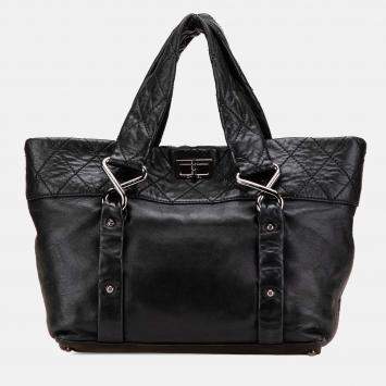Pre Owned Chanel Black Small Reissue Lambskin 8 Knots Tote
