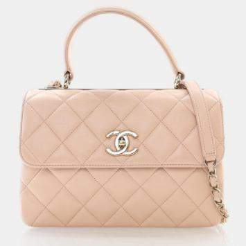 Pre Owned Chanel Trendy CC Small Pink Lambskin Shoulder Bag