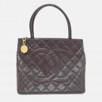 Chanel Medallion Brown Leather Tote Bag