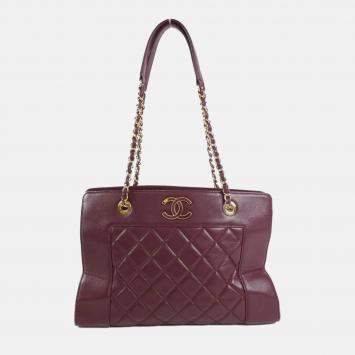 Chanel Mademoiselle Bordeaux Sheepskin Leather Shoulder Bag