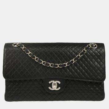Chanel Single Flap Black Lambskin Shoulder Bag
