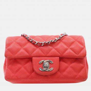 Chanel Mini Pink Caviar Classic Single Flap Bag