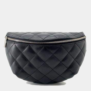 Chanel Black Lambskin Quilted Waist Belt Bag 