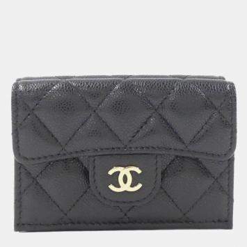 Chanel Timeless Classic Black Leather Wallet