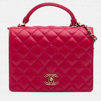 Chanel Pink Small Quilted Lambskin Citizen Chic Flap