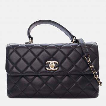 Chanel Black Medium Lambskin Trendy CC Top Handle Bag