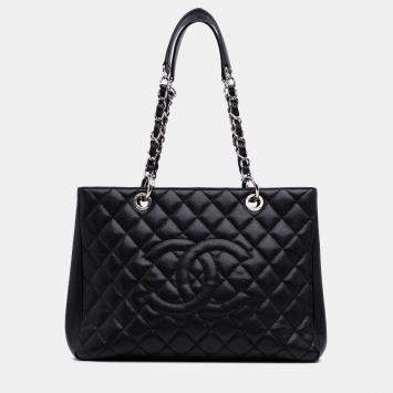 Chanel Black Caviar Grand Shopping Tote