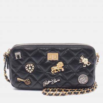 Chanel 2.55 Black Leather Crossbody Bag