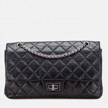 Chanel Black Reissue 2.55 Aged Calfskin Double Flap 227